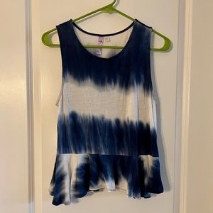 Tie-dye peplum top